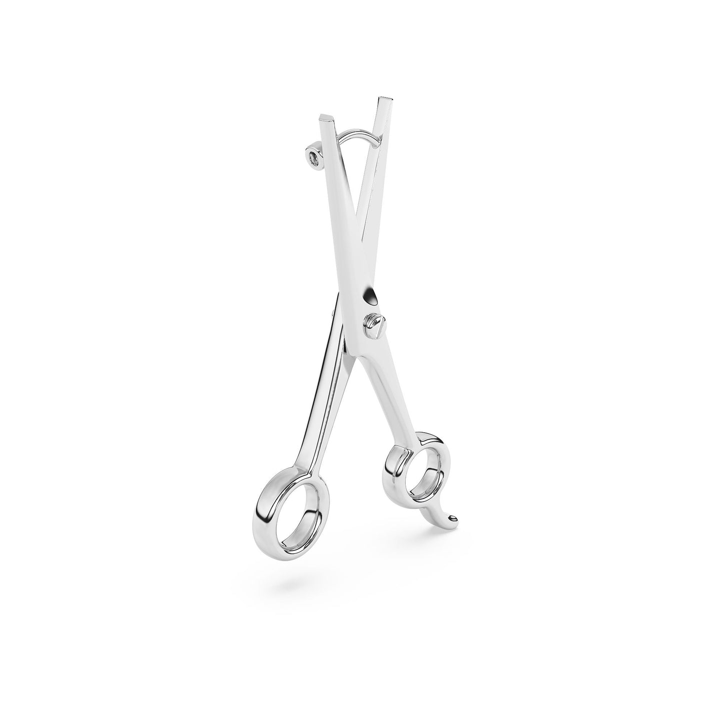 Hairdressing Shear Earrings in Silver