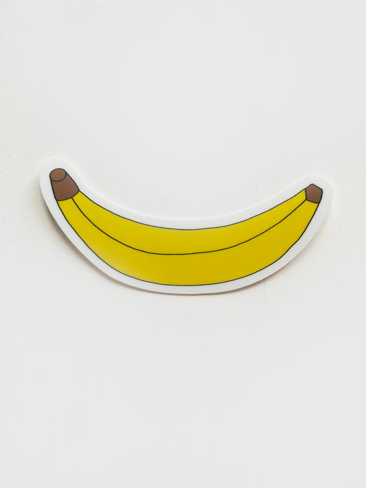 Banana Waterproof Vinyl Sticker, 1.4” x 3”