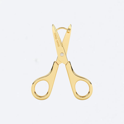 Scissor Hoop Earrings in Gold