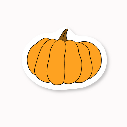 Light Orange Pumpkin Vinyl Sticker