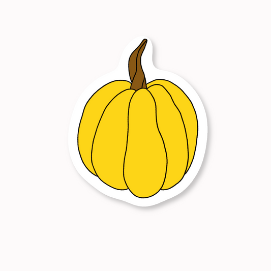 Yellow Pumpkin Vinyl Sticker