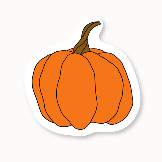 Orange Pumpkin Vinyl Sticker