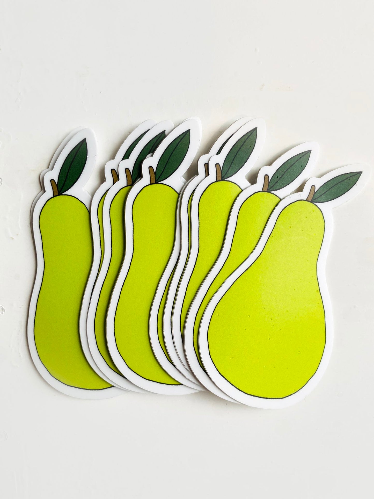 Pear Waterproof Vinyl Sticker, 1.6” x 3”