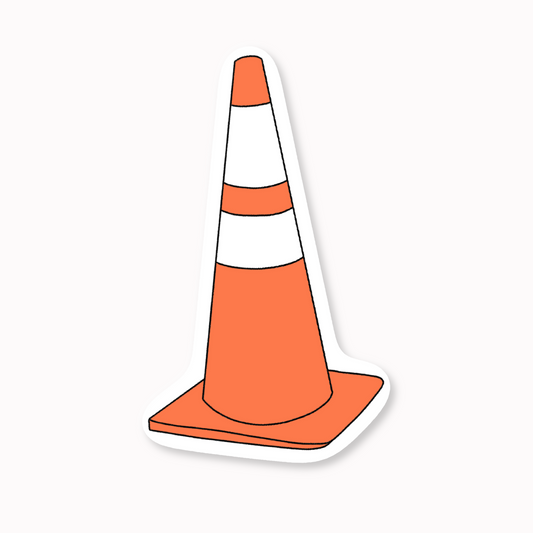 Traffic Cone Vinyl Sticker