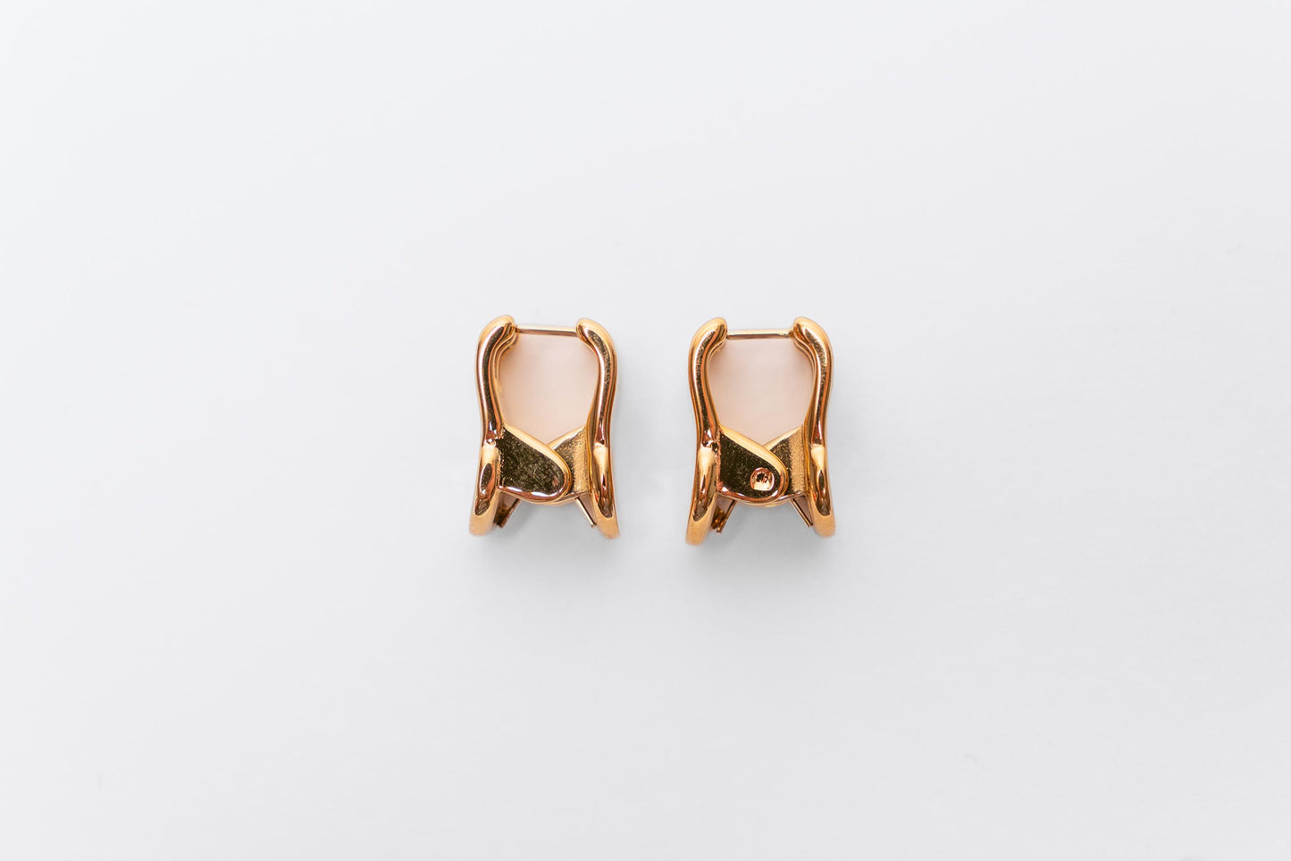 Mini Claw Clip Hoops in Gold