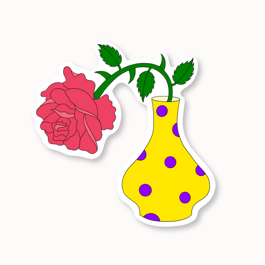 Wilting Rose Vinyl Sticker