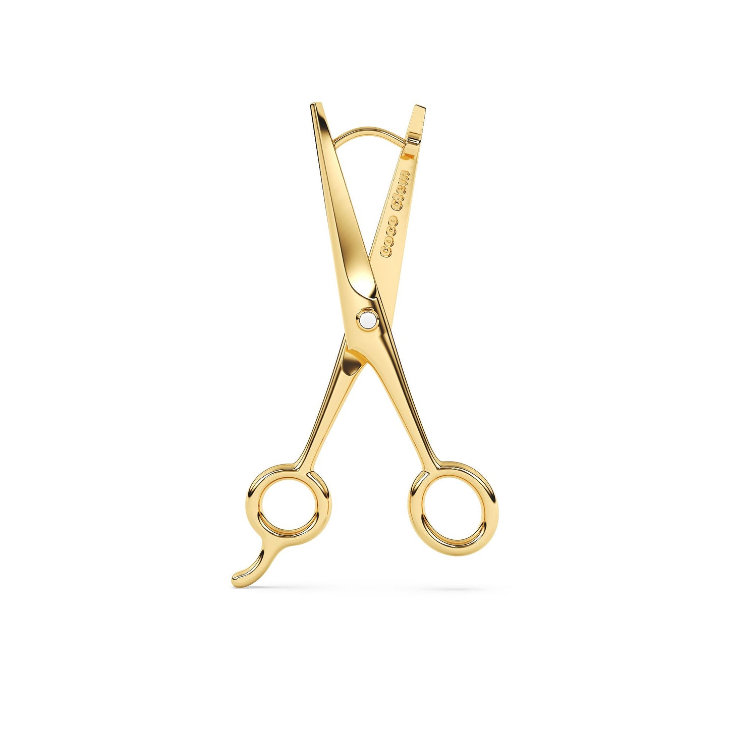 Hairdressing Shear Earrings in Gold