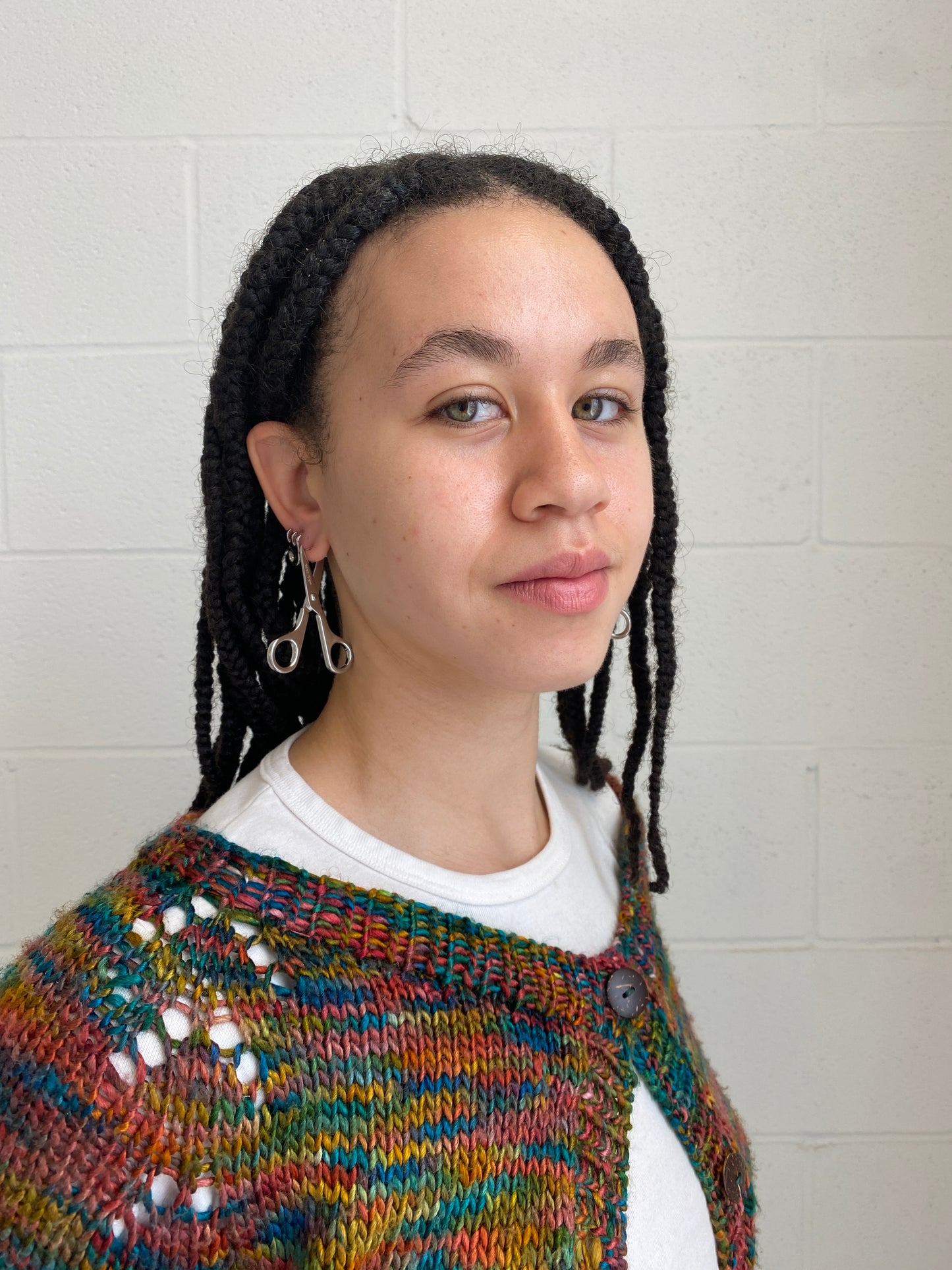 Scissor Hoop Earrings in Silver Pre-Order