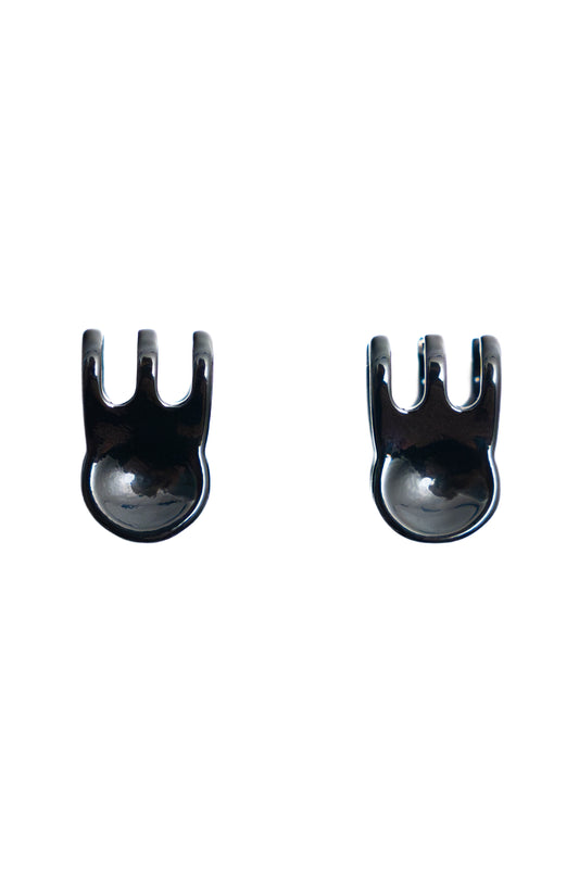 Mini Claw Clip Hoops in Blackberry