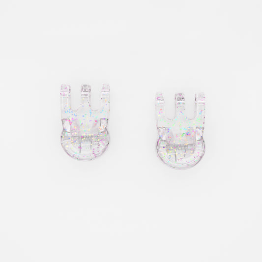 Mini Claw Clip Hoops in Glitter Jelly PREORDER