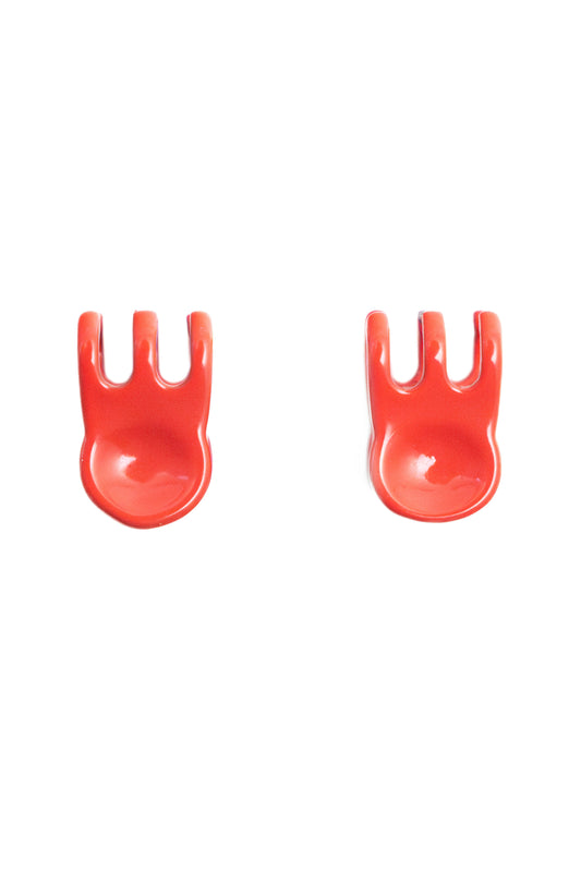 Mini Claw Clip Hoops in Strawberry